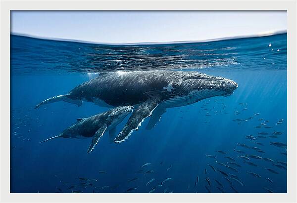 Humpback Whale Mother And Calf