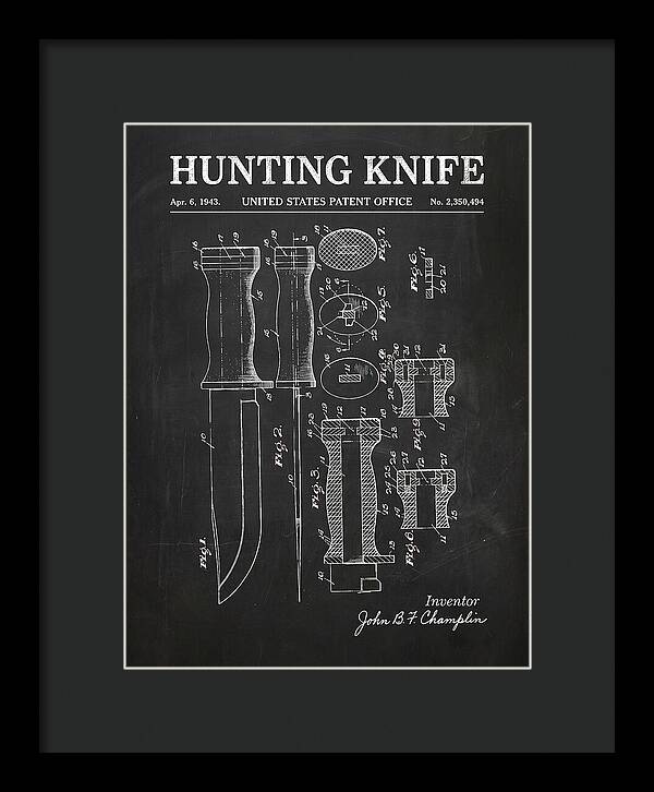 Hunting Knife Chalkboard Patent Us2350494a