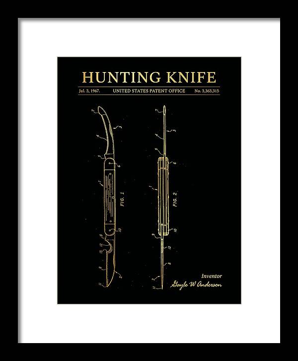 Hunting Knife Gold Patent Us3363315a