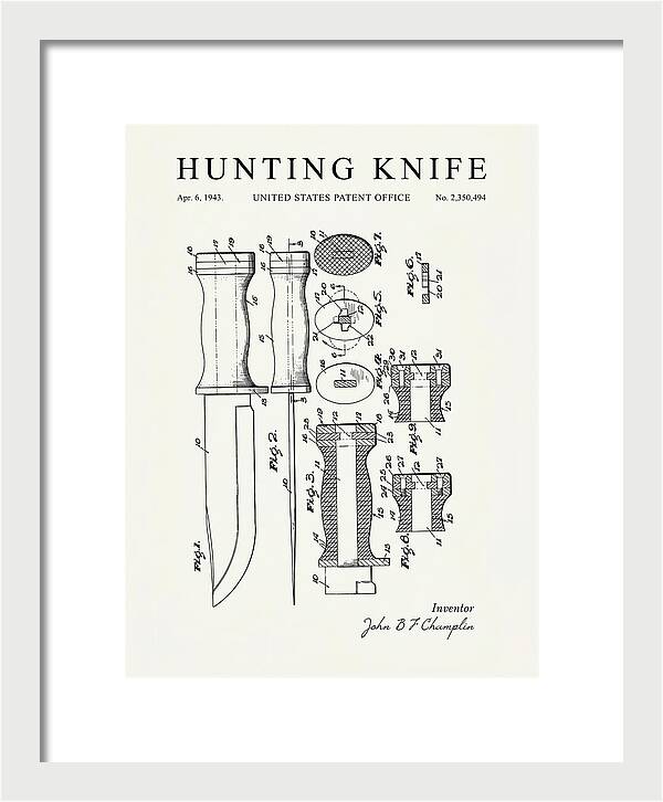 Hunting Knife Minimalist Patent Us2350494a