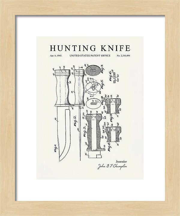 Hunting Knife Minimalist Patent Us2350494a