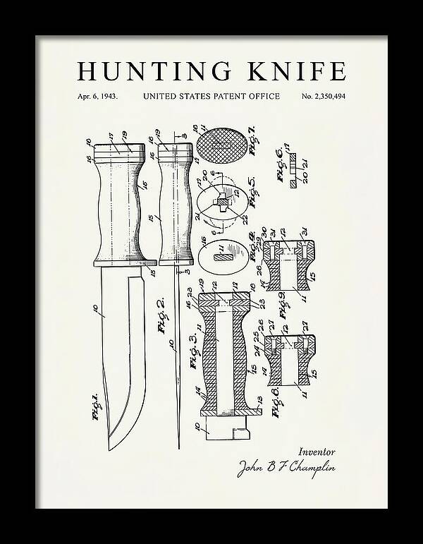 Hunting Knife Minimalist Patent Us2350494a