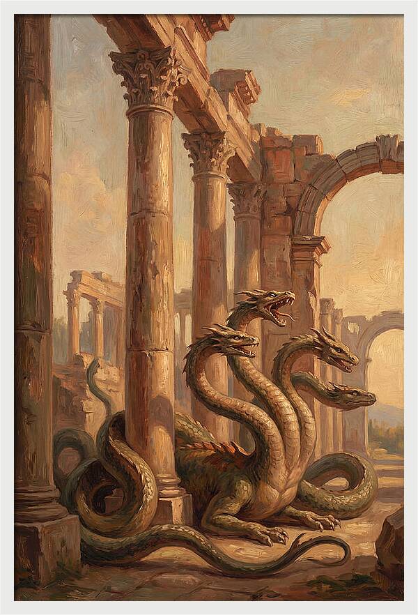 Hydra Among Ancient Ruins