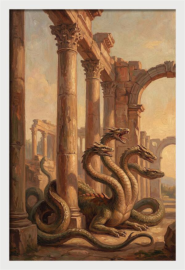 Hydra Among Ancient Ruins