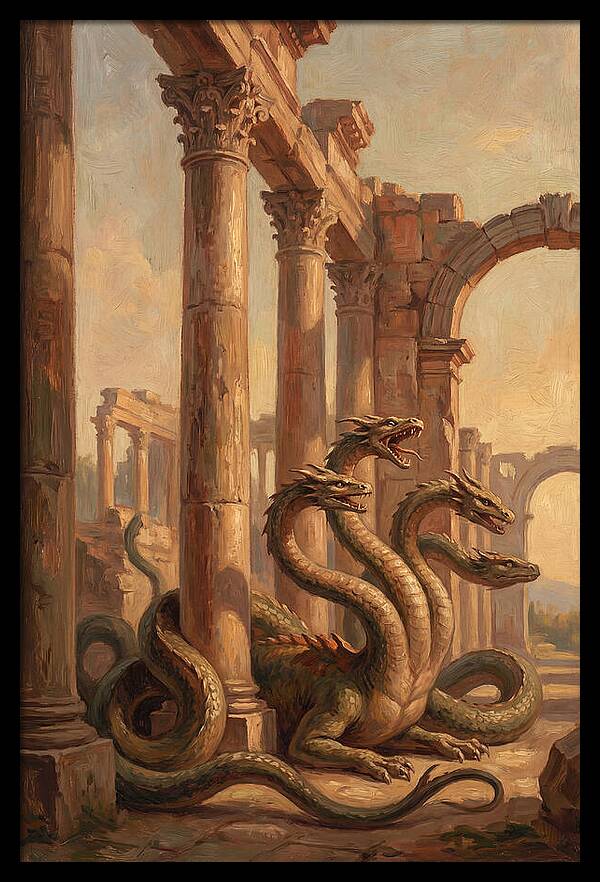 Hydra Among Ancient Ruins