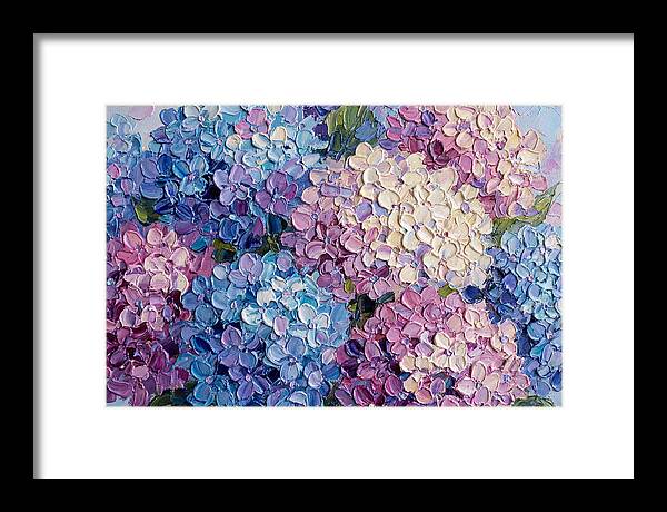 Hydrangea Blooms In Palette Knife Style