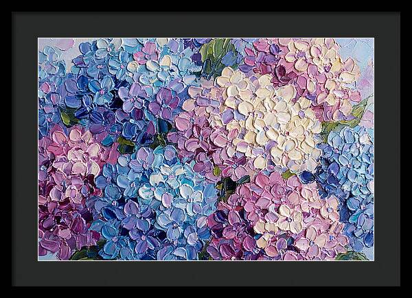 Hydrangea Blooms In Palette Knife Style
