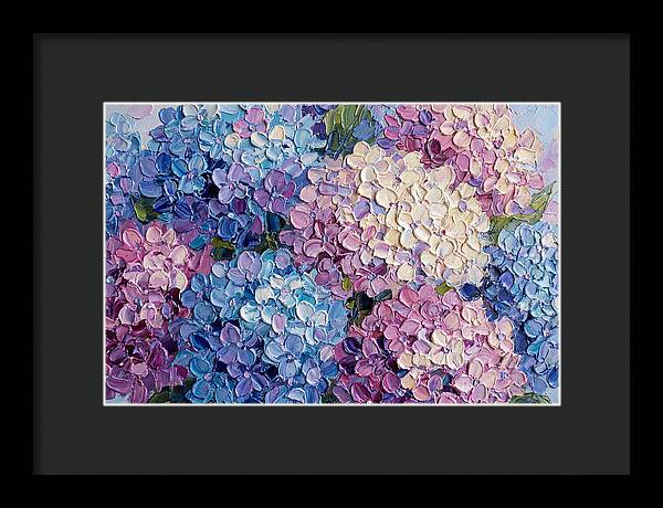 Hydrangea Blooms In Palette Knife Style