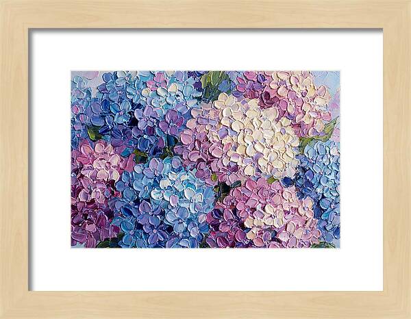 Hydrangea Blooms In Palette Knife Style
