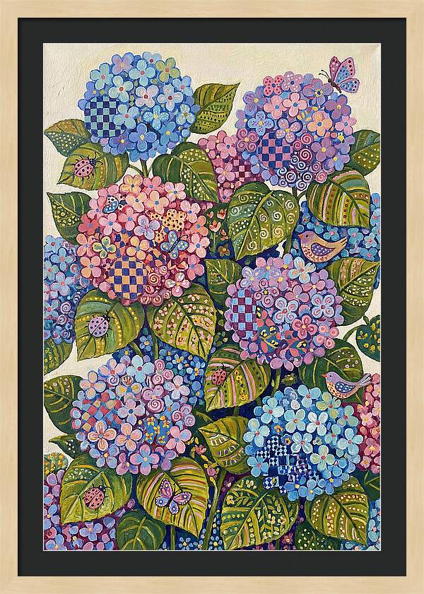 Hydrangea Delight In Folk Style