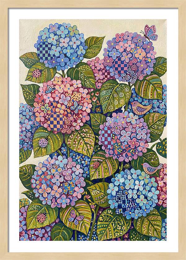 Hydrangea Delight In Folk Style