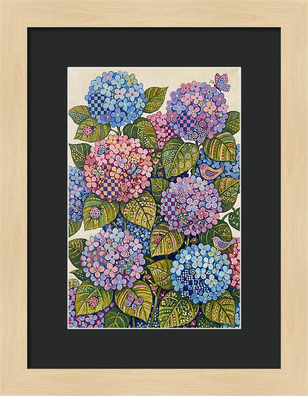 Hydrangea Delight In Folk Style