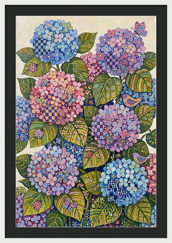 Hydrangea Delight In Folk Style