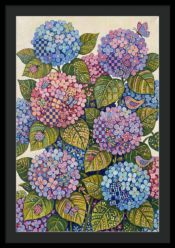Hydrangea Delight In Folk Style