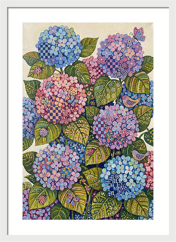 Hydrangea Delight In Folk Style