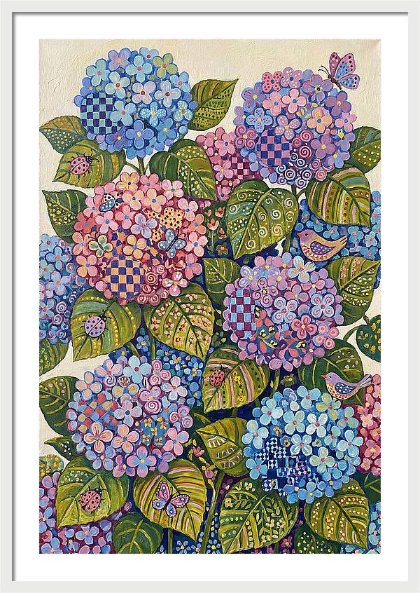 Hydrangea Delight In Folk Style