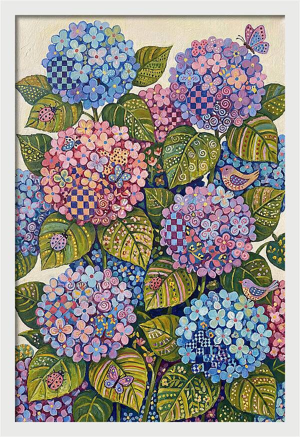 Hydrangea Delight In Folk Style