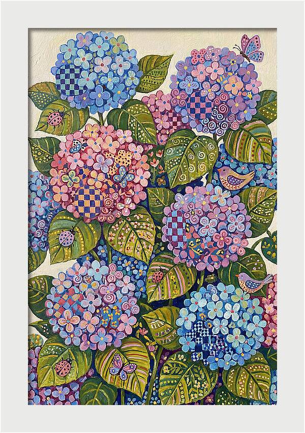 Hydrangea Delight In Folk Style