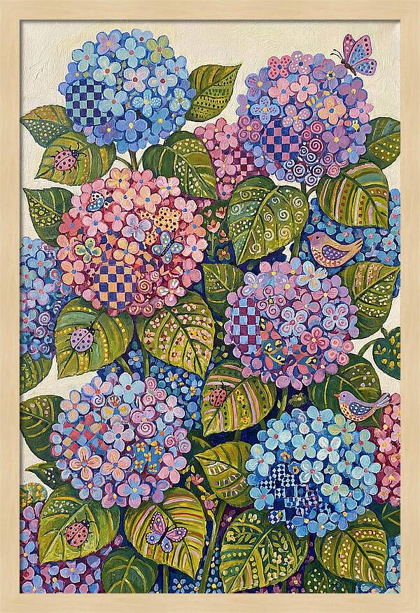Hydrangea Delight In Folk Style