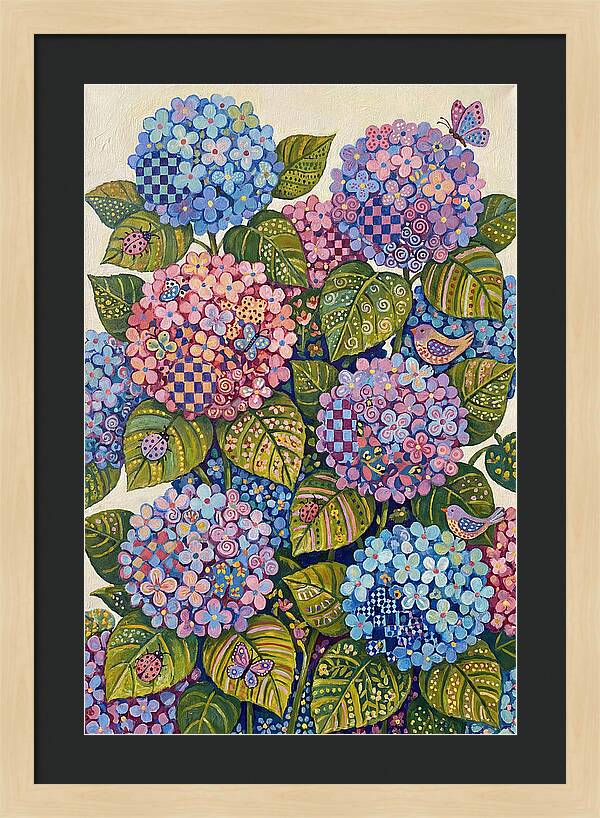 Hydrangea Delight In Folk Style
