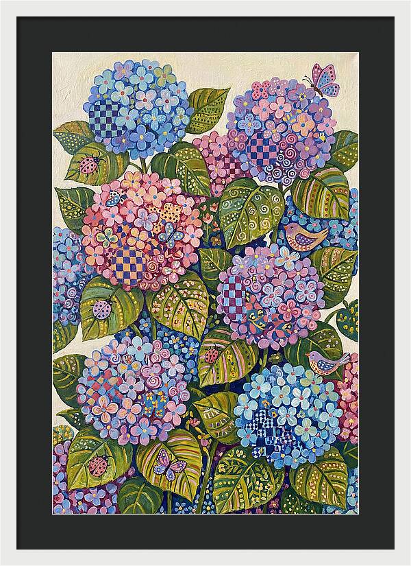 Hydrangea Delight In Folk Style
