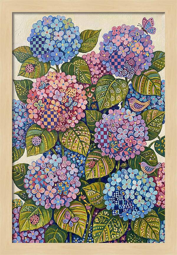 Hydrangea Delight In Folk Style