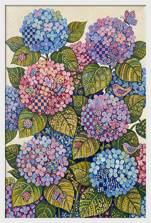 Hydrangea Delight In Folk Style