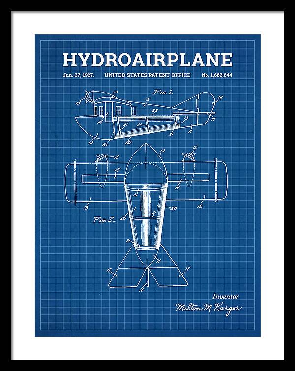 Hydroairplane Blueprint Patent Us1662644