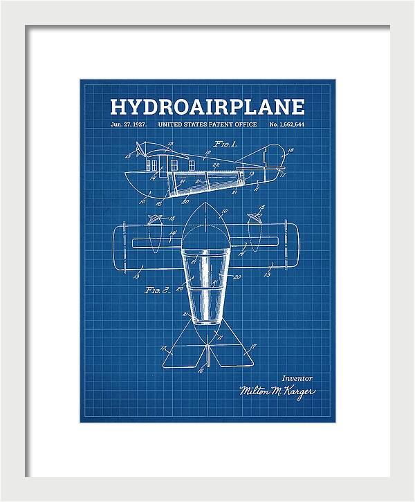Hydroairplane Blueprint Patent Us1662644