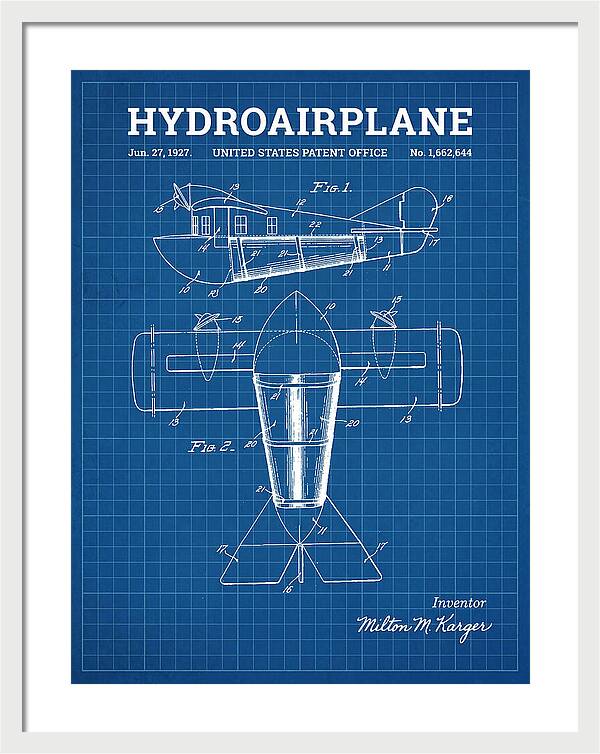Hydroairplane Blueprint Patent Us1662644