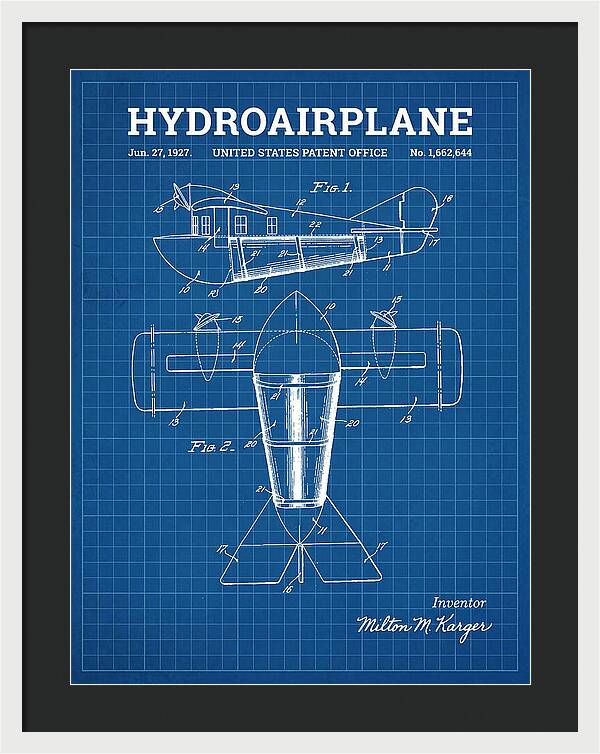 Hydroairplane Blueprint Patent Us1662644