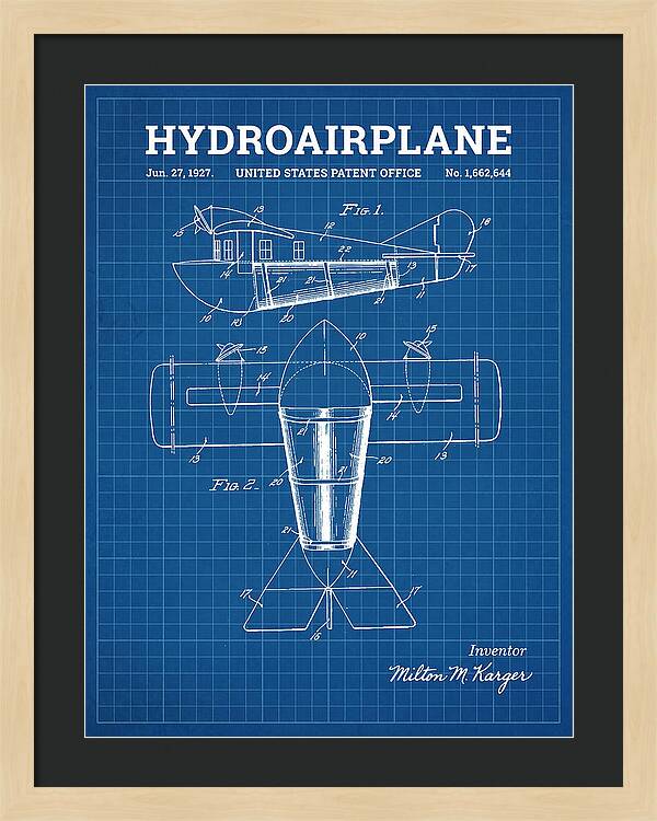 Hydroairplane Blueprint Patent Us1662644