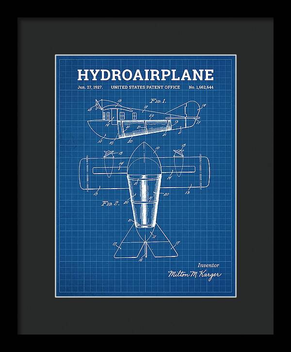 Hydroairplane Blueprint Patent Us1662644