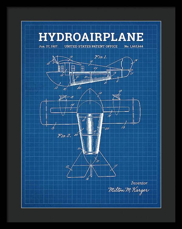 Hydroairplane Blueprint Patent Us1662644