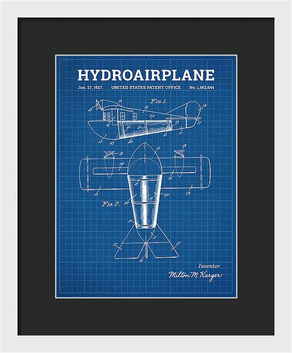 Hydroairplane Blueprint Patent Us1662644