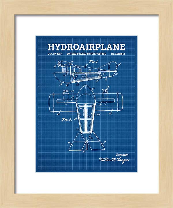 Hydroairplane Blueprint Patent Us1662644