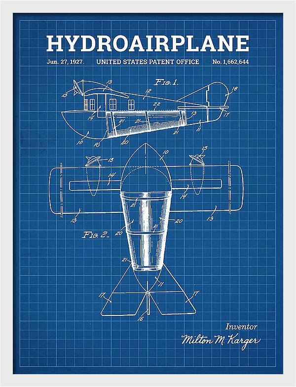 Hydroairplane Blueprint Patent Us1662644