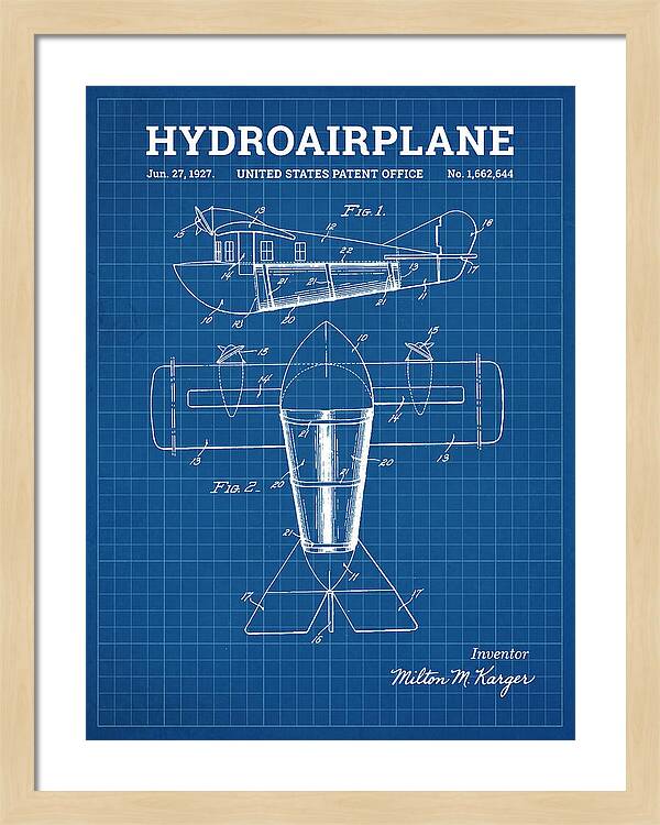Hydroairplane Blueprint Patent Us1662644