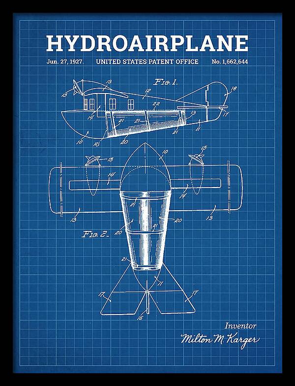 Hydroairplane Blueprint Patent Us1662644
