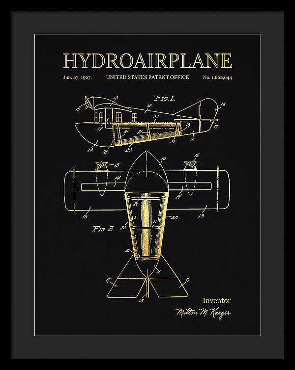 Hydroairplane Gold Patent Us1662644