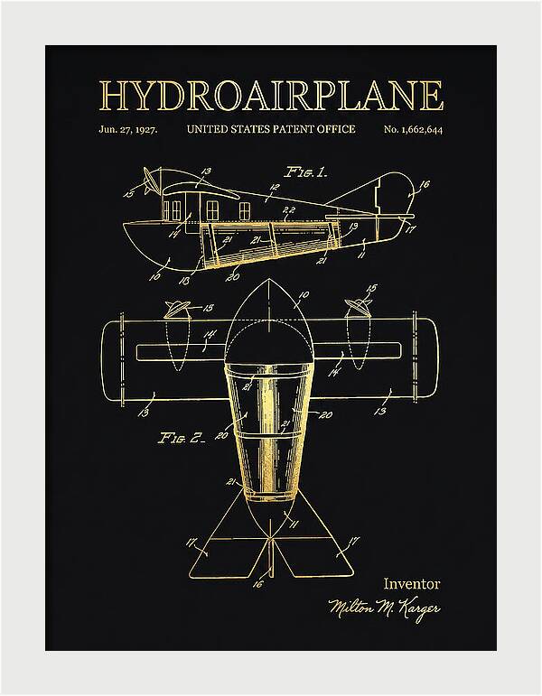 Hydroairplane Gold Patent Us1662644