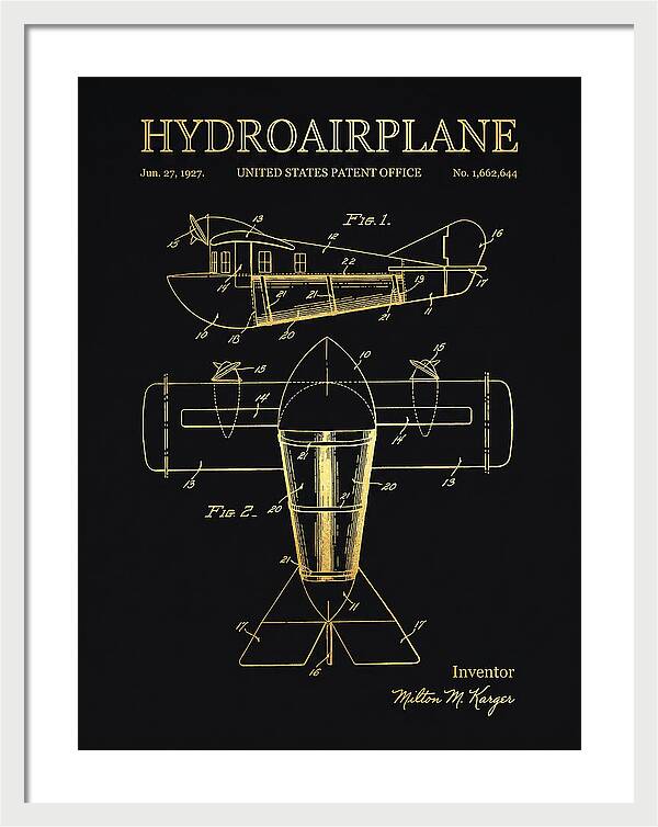 Hydroairplane Gold Patent Us1662644