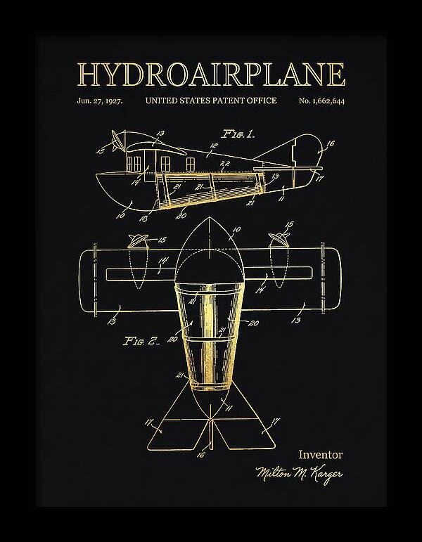Hydroairplane Gold Patent Us1662644