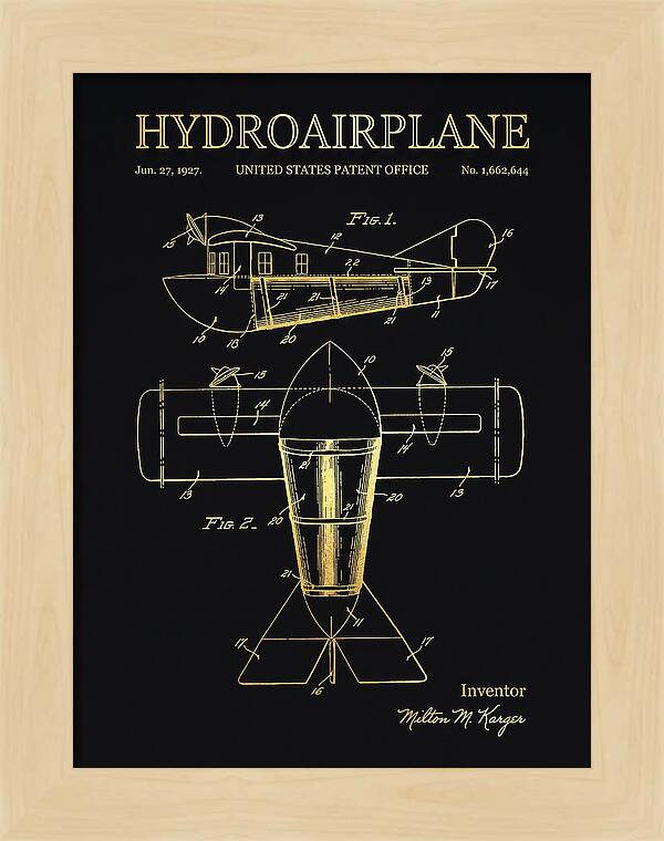 Hydroairplane Gold Patent Us1662644