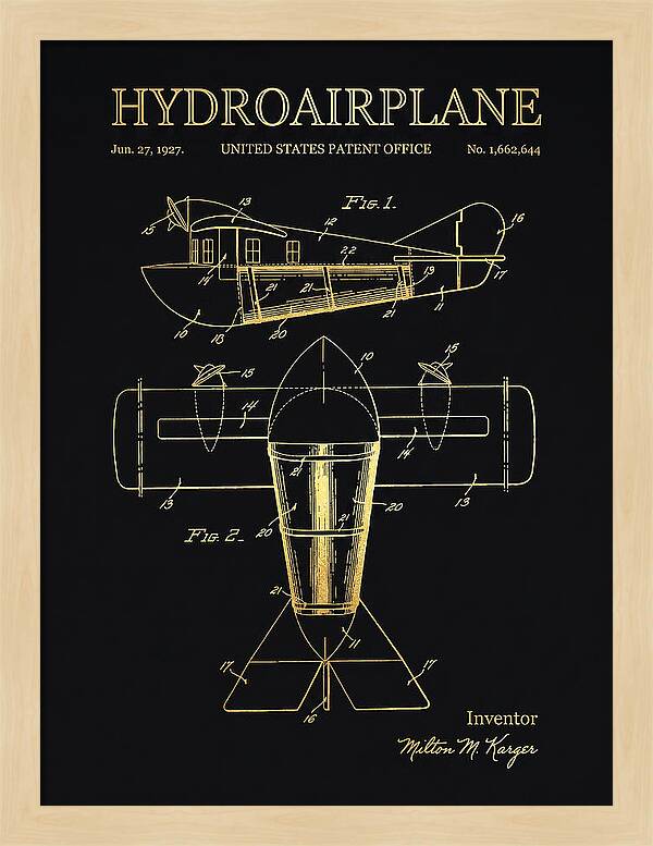 Hydroairplane Gold Patent Us1662644