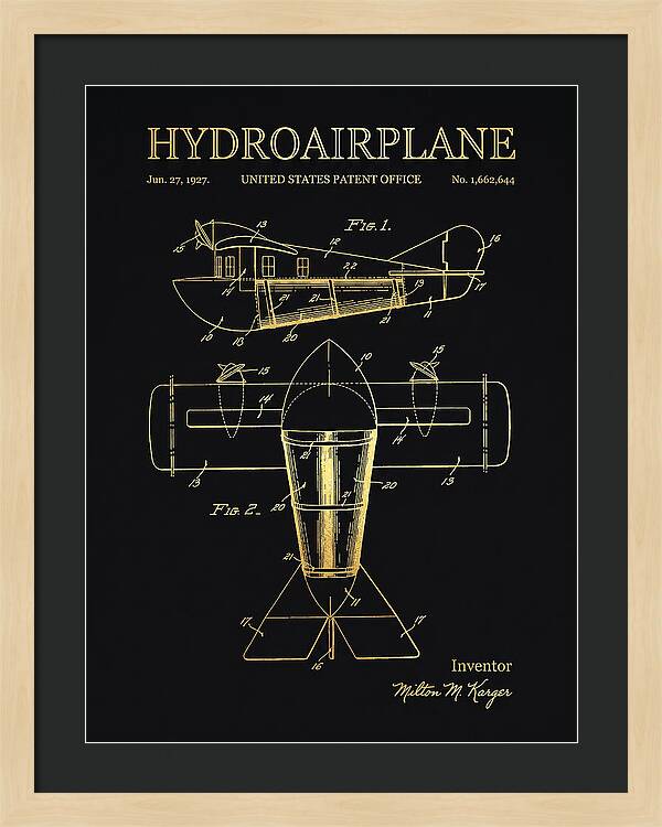 Hydroairplane Gold Patent Us1662644