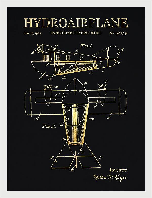 Hydroairplane Gold Patent Us1662644