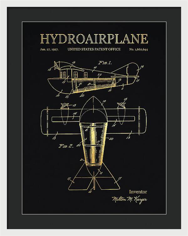 Hydroairplane Gold Patent Us1662644