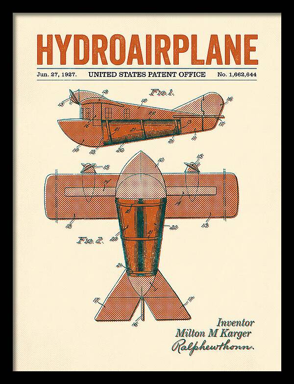 Hydroairplane Retro Patent Us1662644