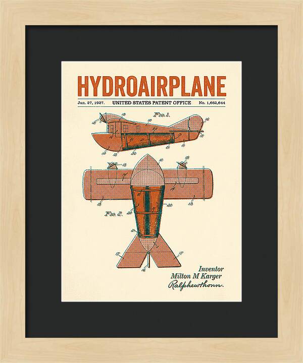 Hydroairplane Retro Patent Us1662644